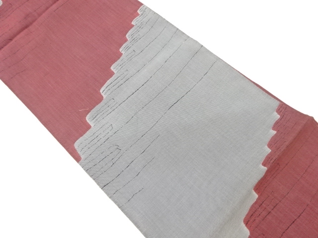 横段模様織出し洒落袋帯